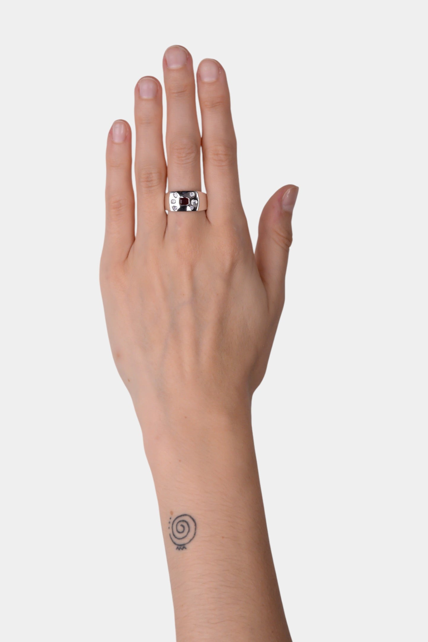 Red Centre Signet Ring