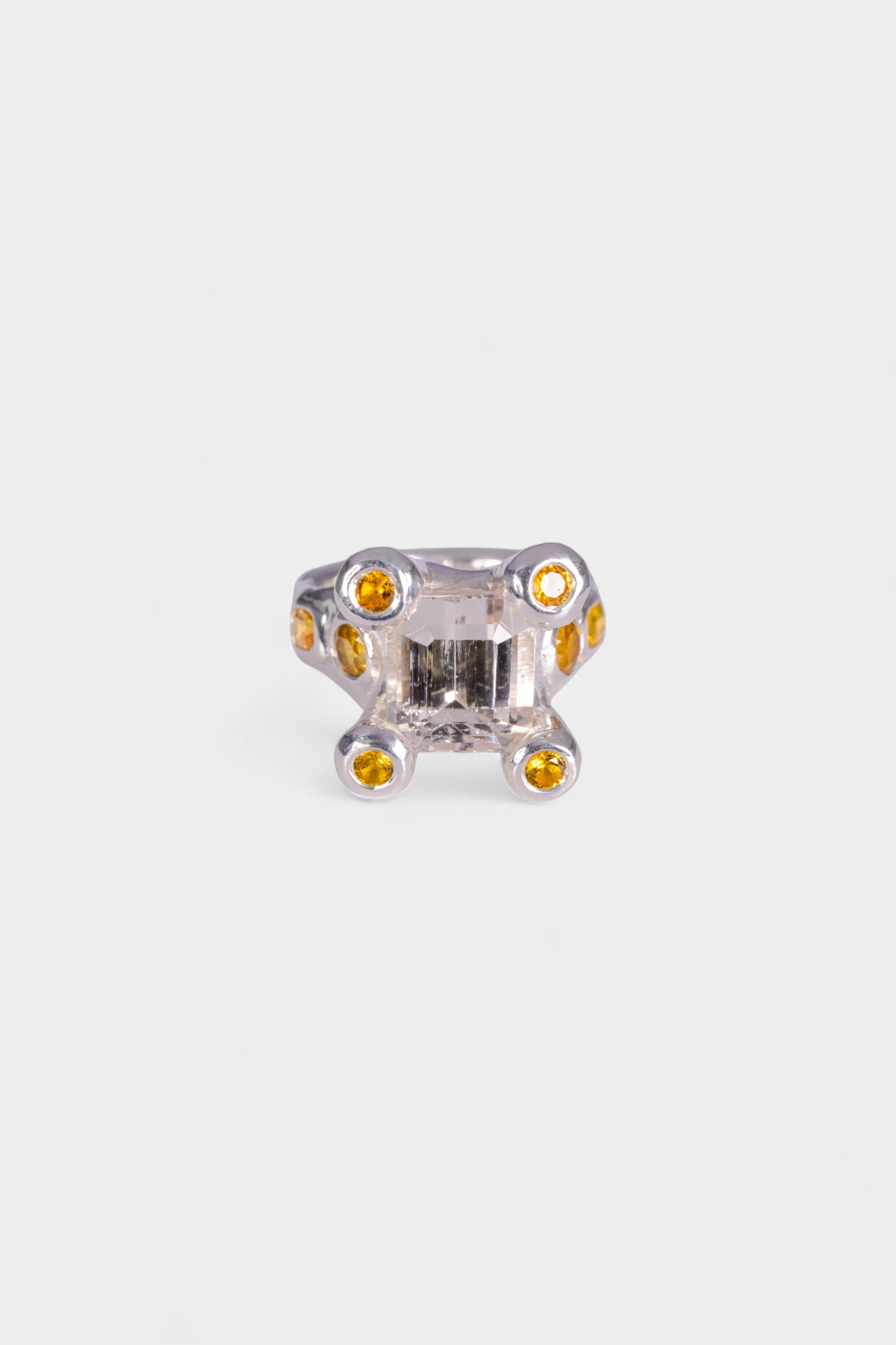 Sayonara Ring - yellow sapphires, pale yellow zircon