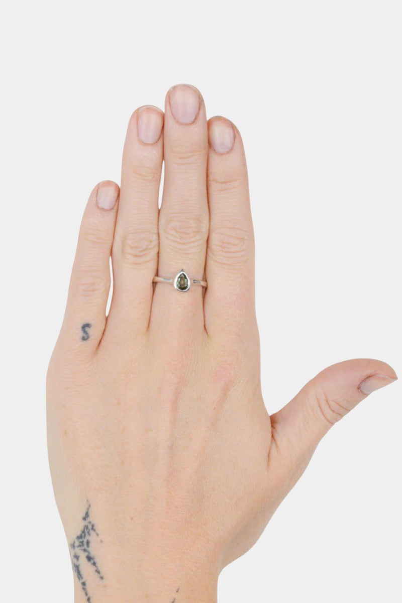 Sapphire Droplet Ring No.34