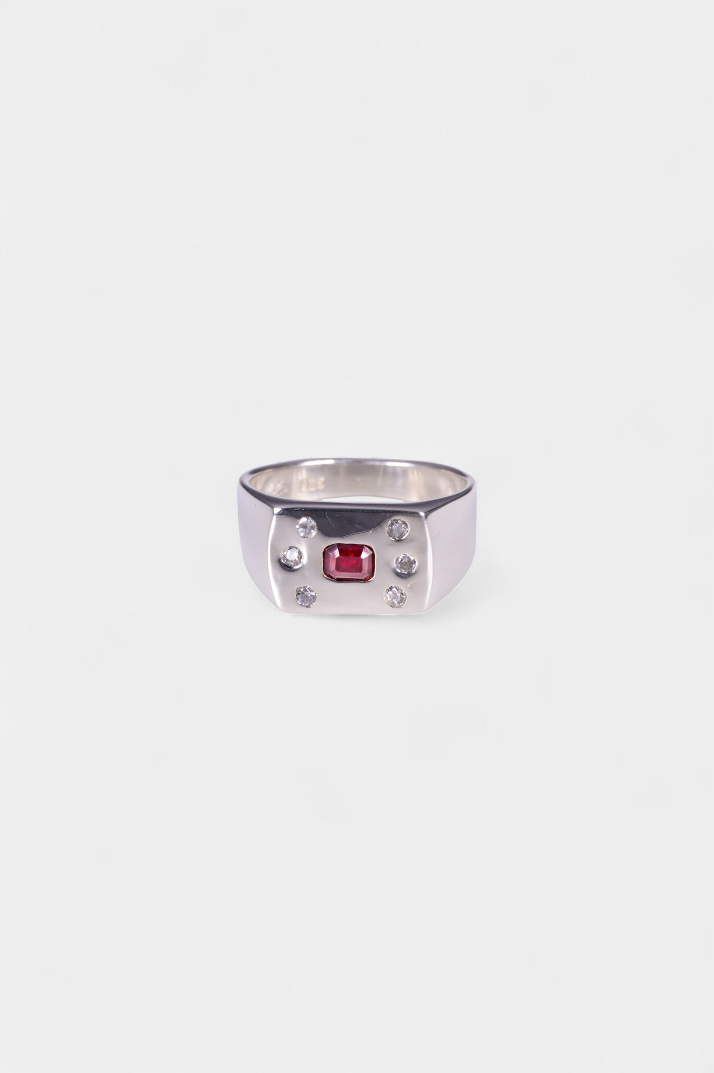 Red Centre Signet Ring
