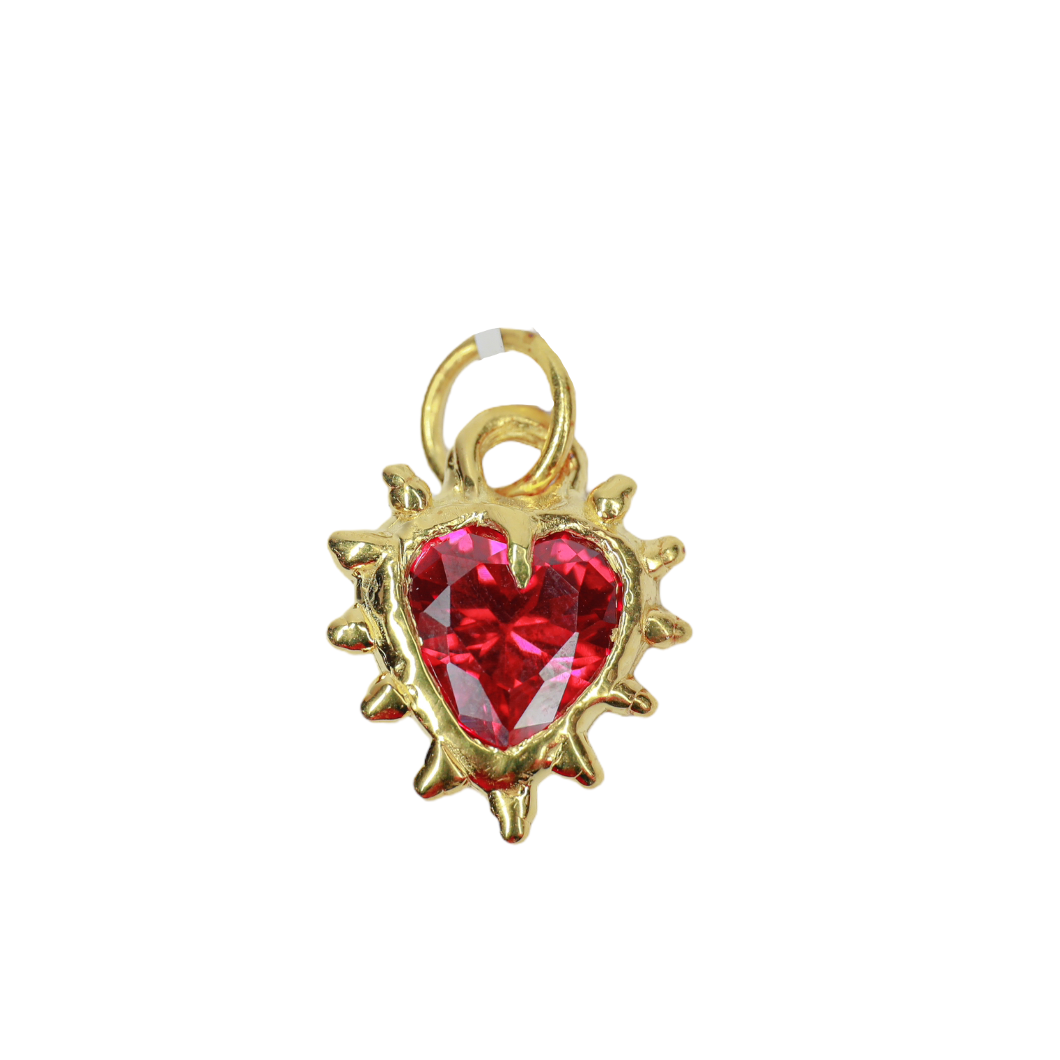 Ruby heart gold online necklace