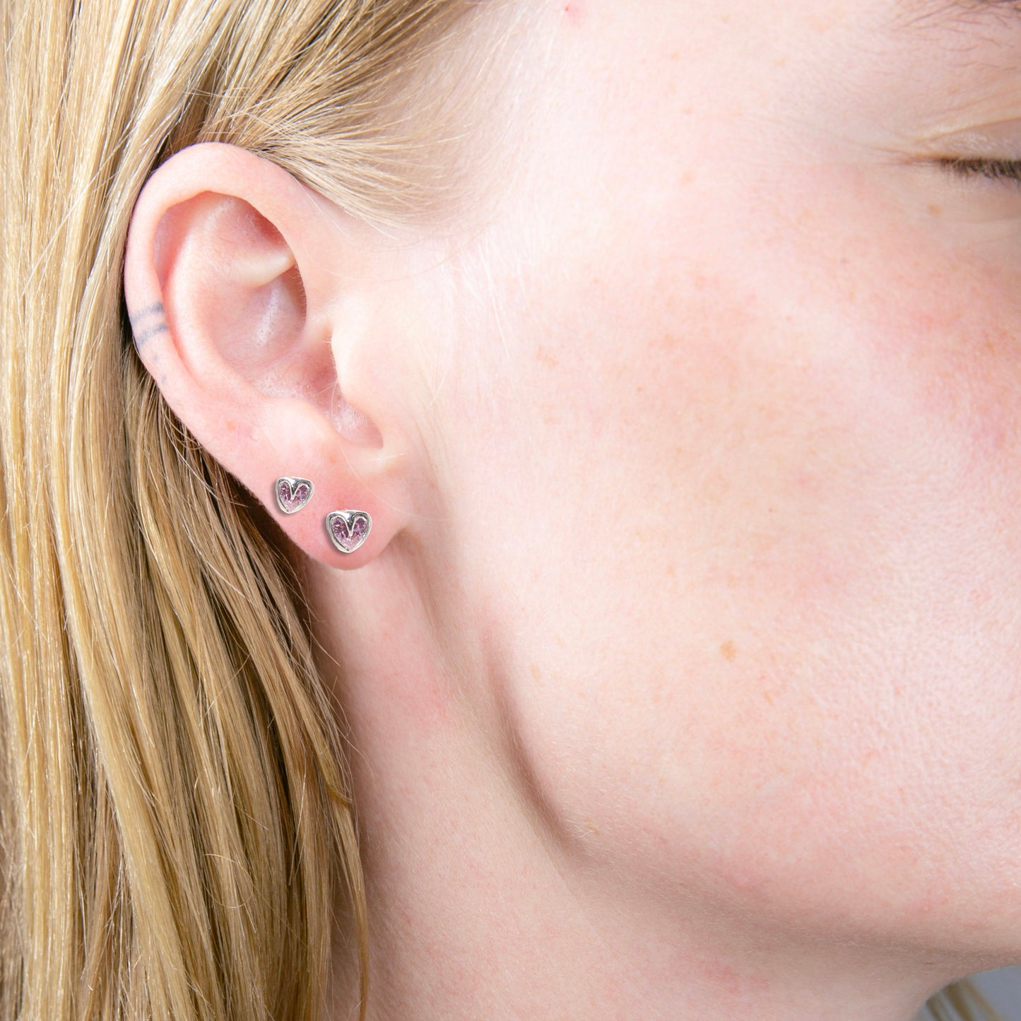 Tiny Heart Studs