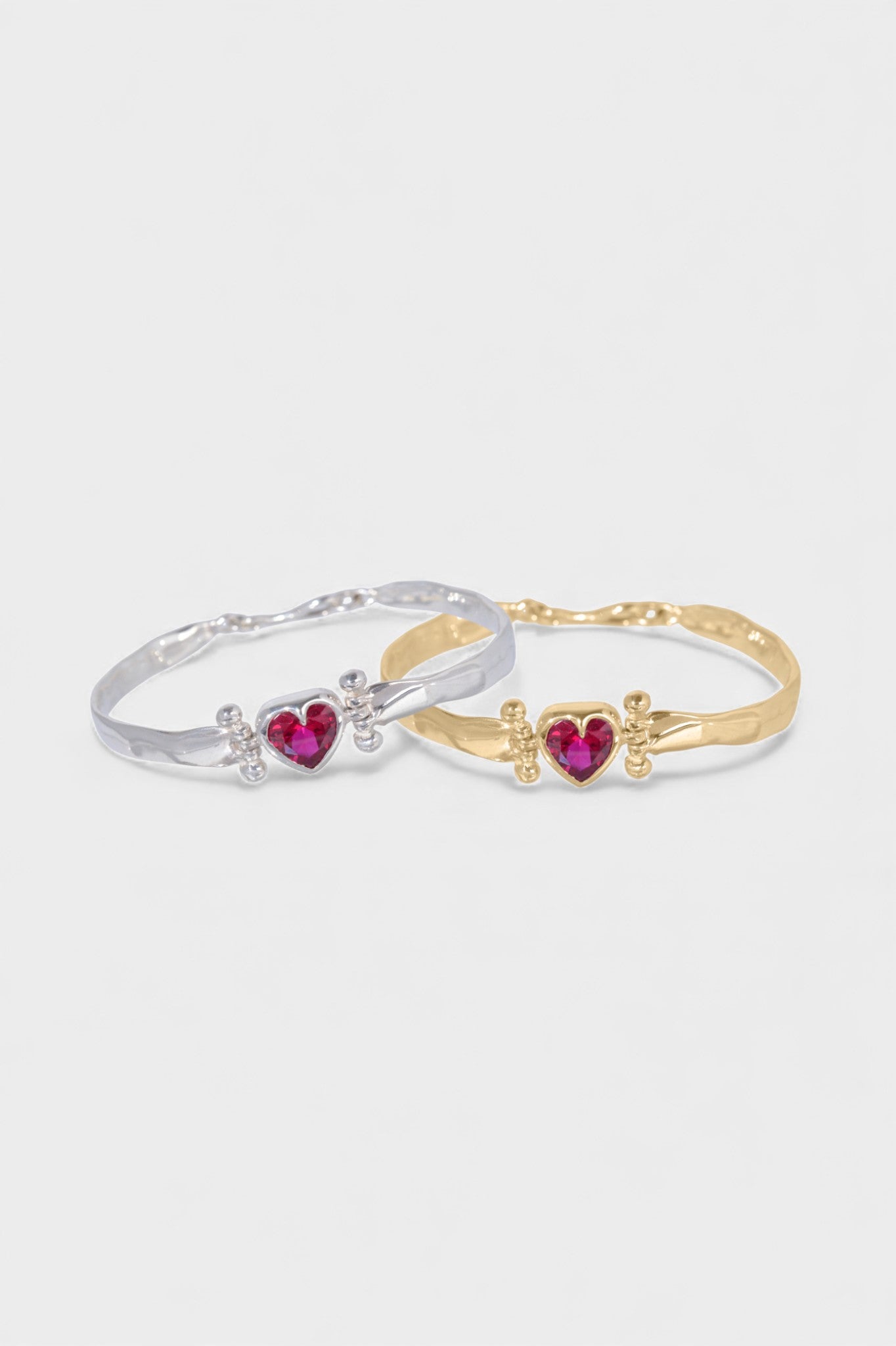 Ruby Heart Bangle