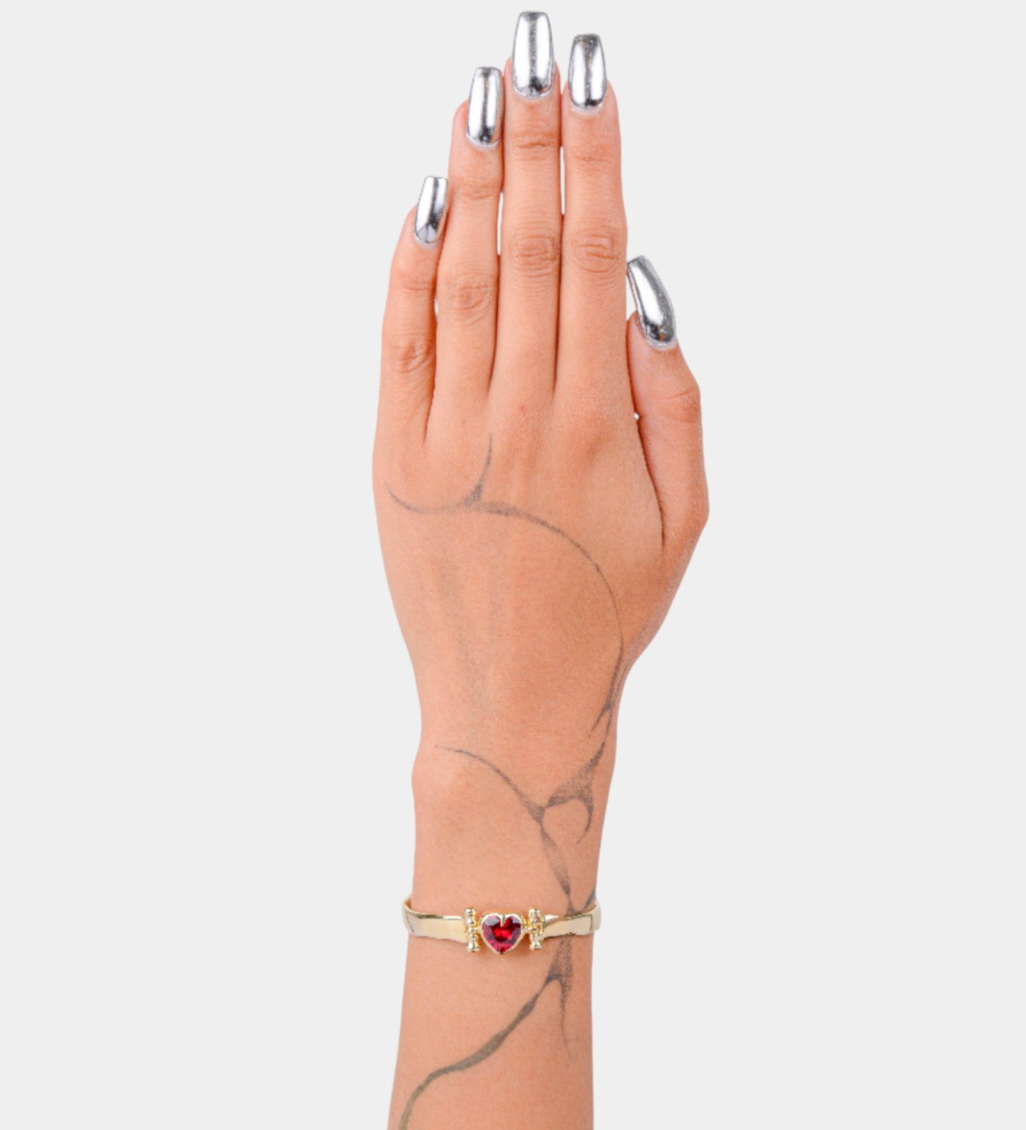 Ruby Heart Bangle