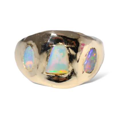 Opal Shield Ring