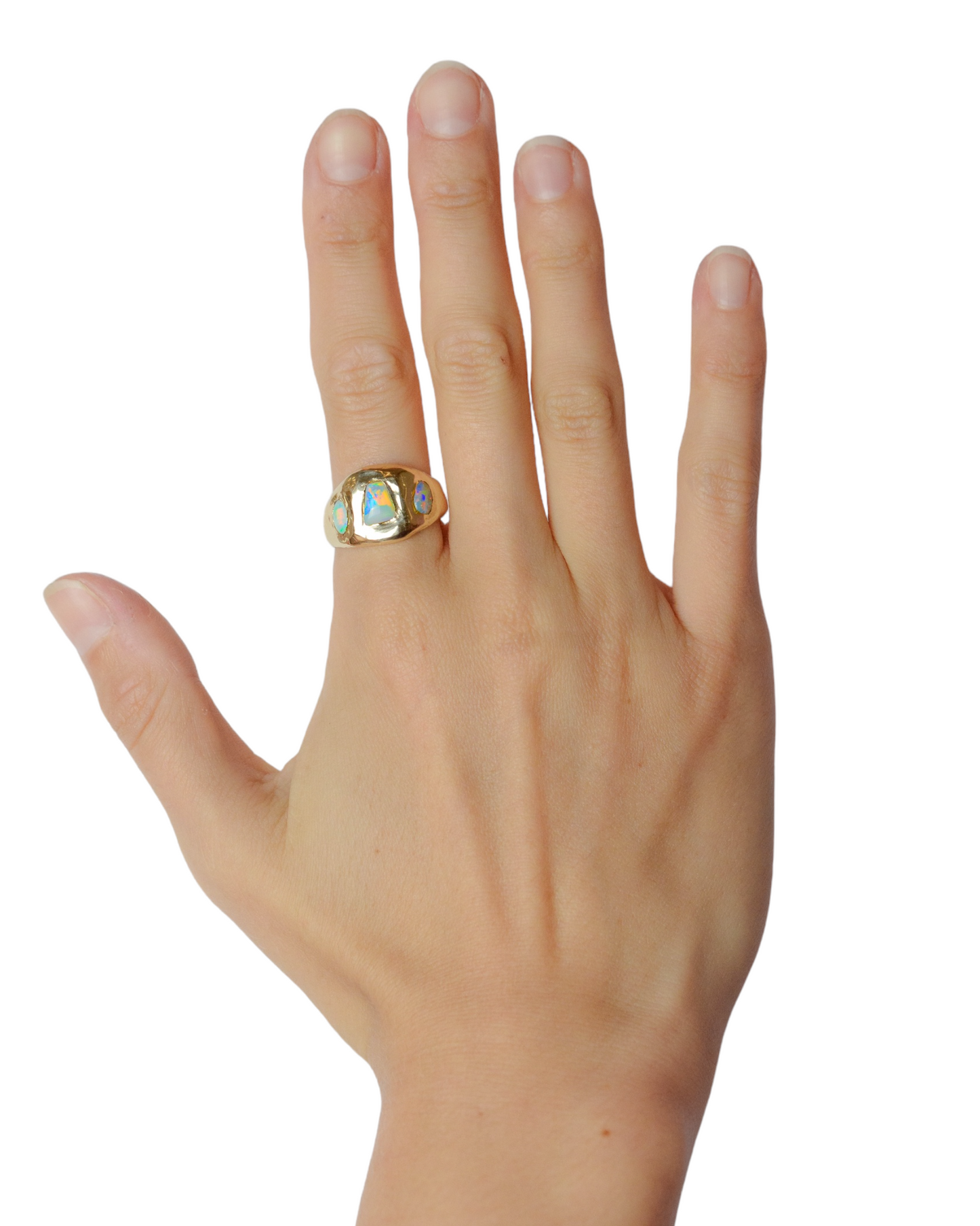 Opal Shield Ring