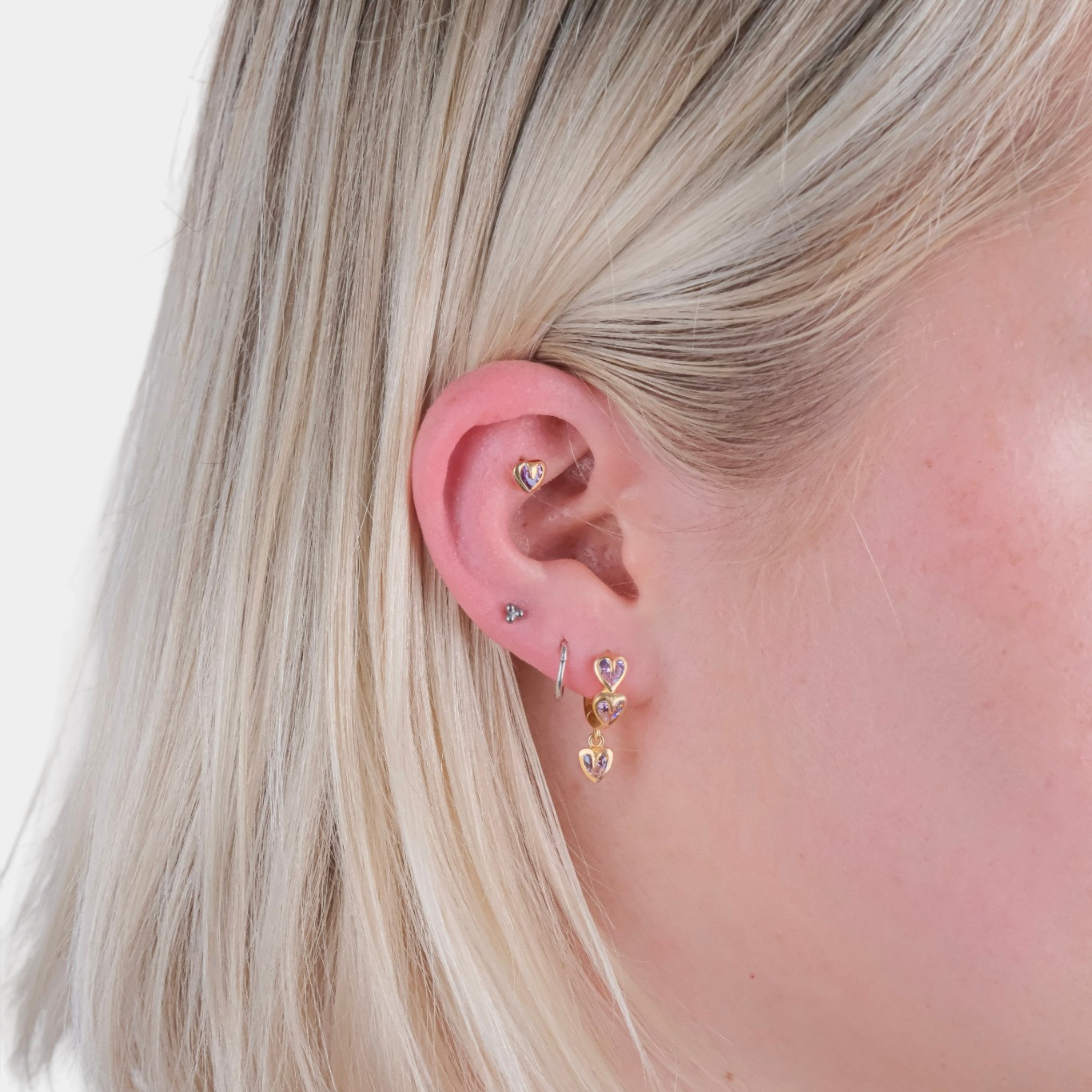 Tiny Heart Flatback Stud