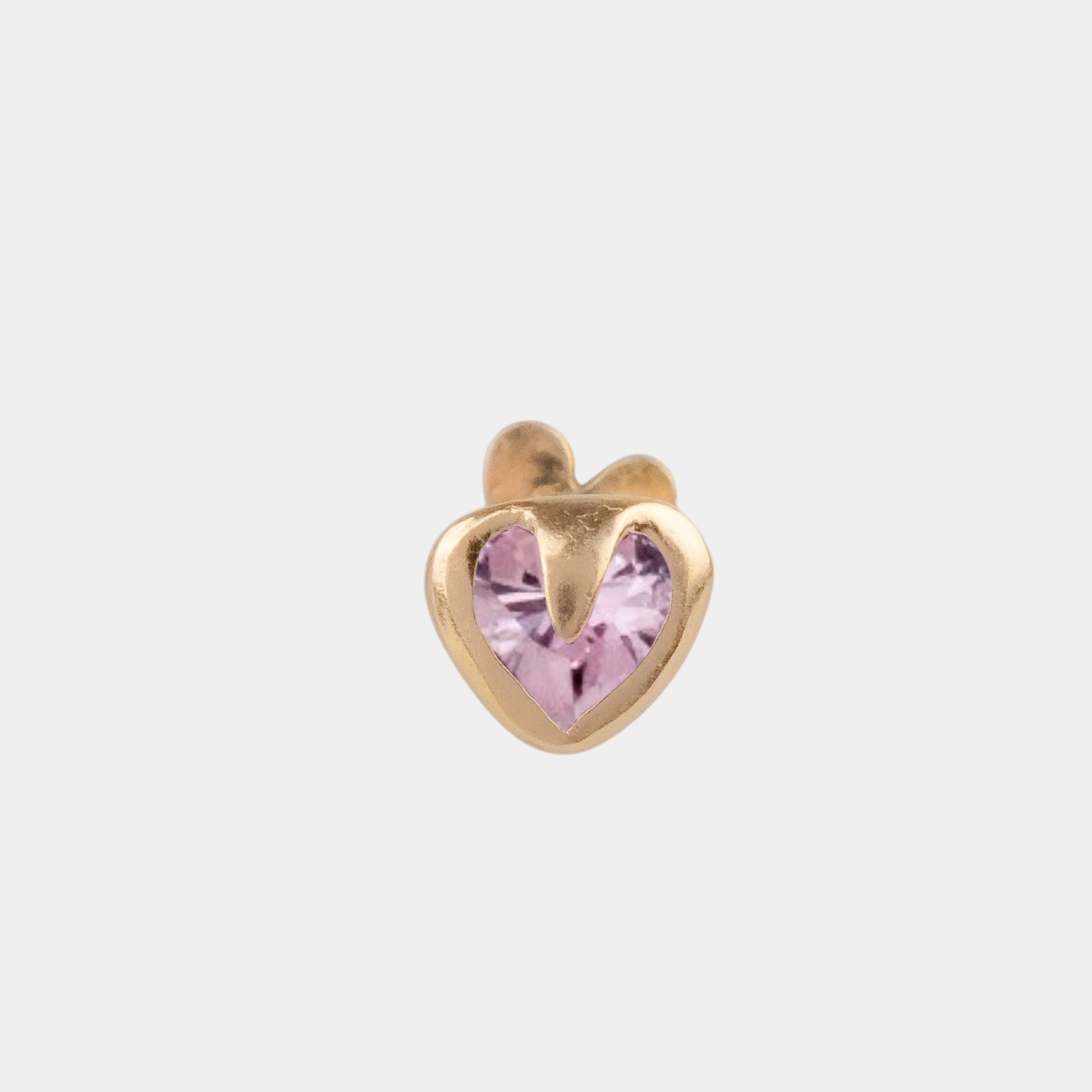 Tiny Heart Flatback Stud