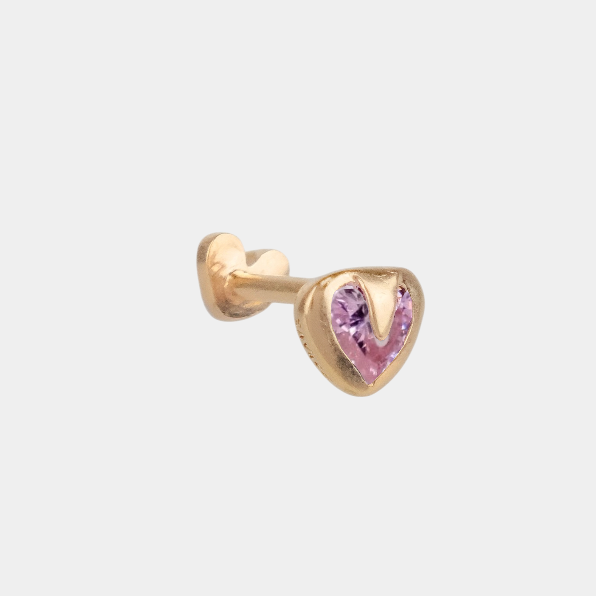 Tiny Heart Flatback Stud