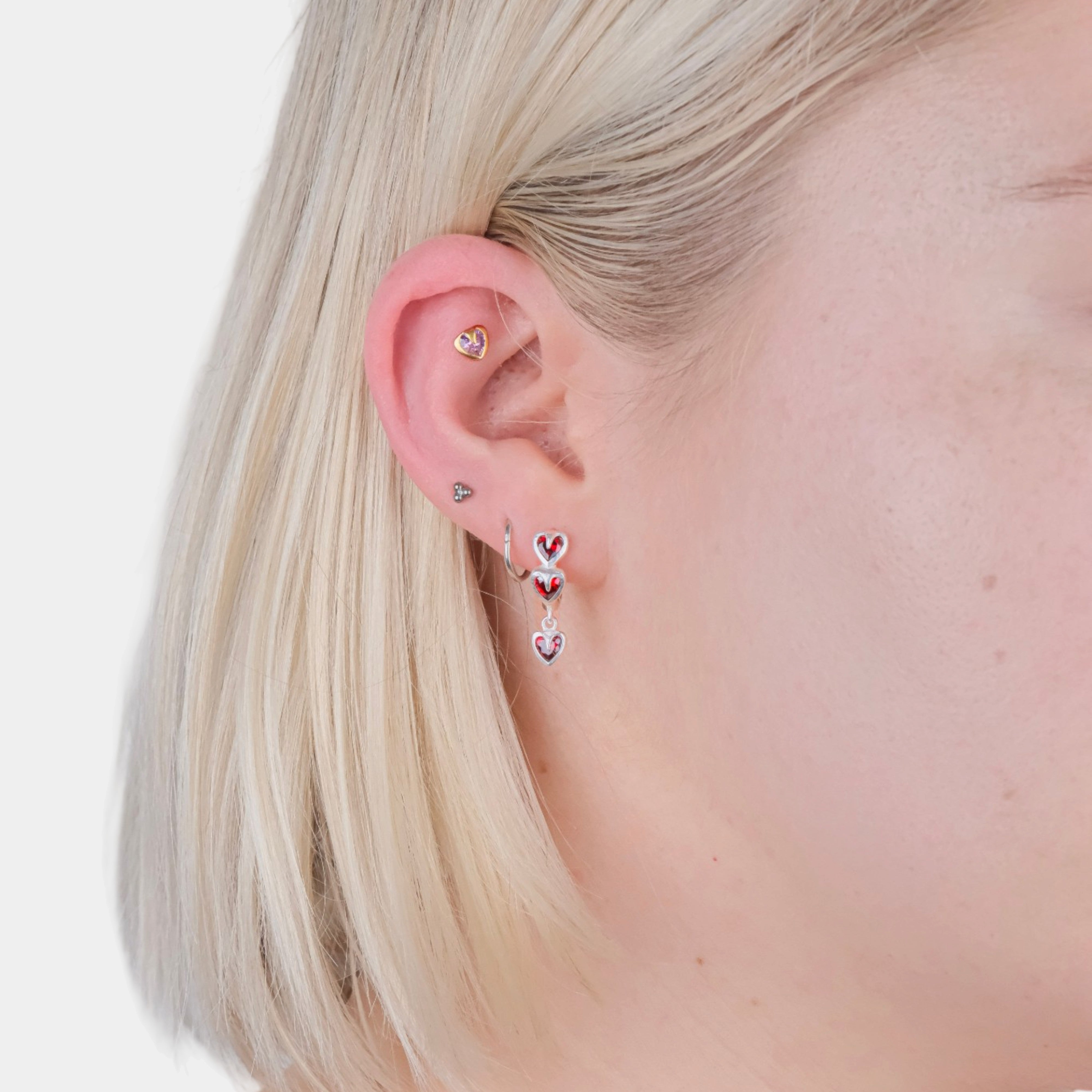 Tiny Heart Flatback Stud