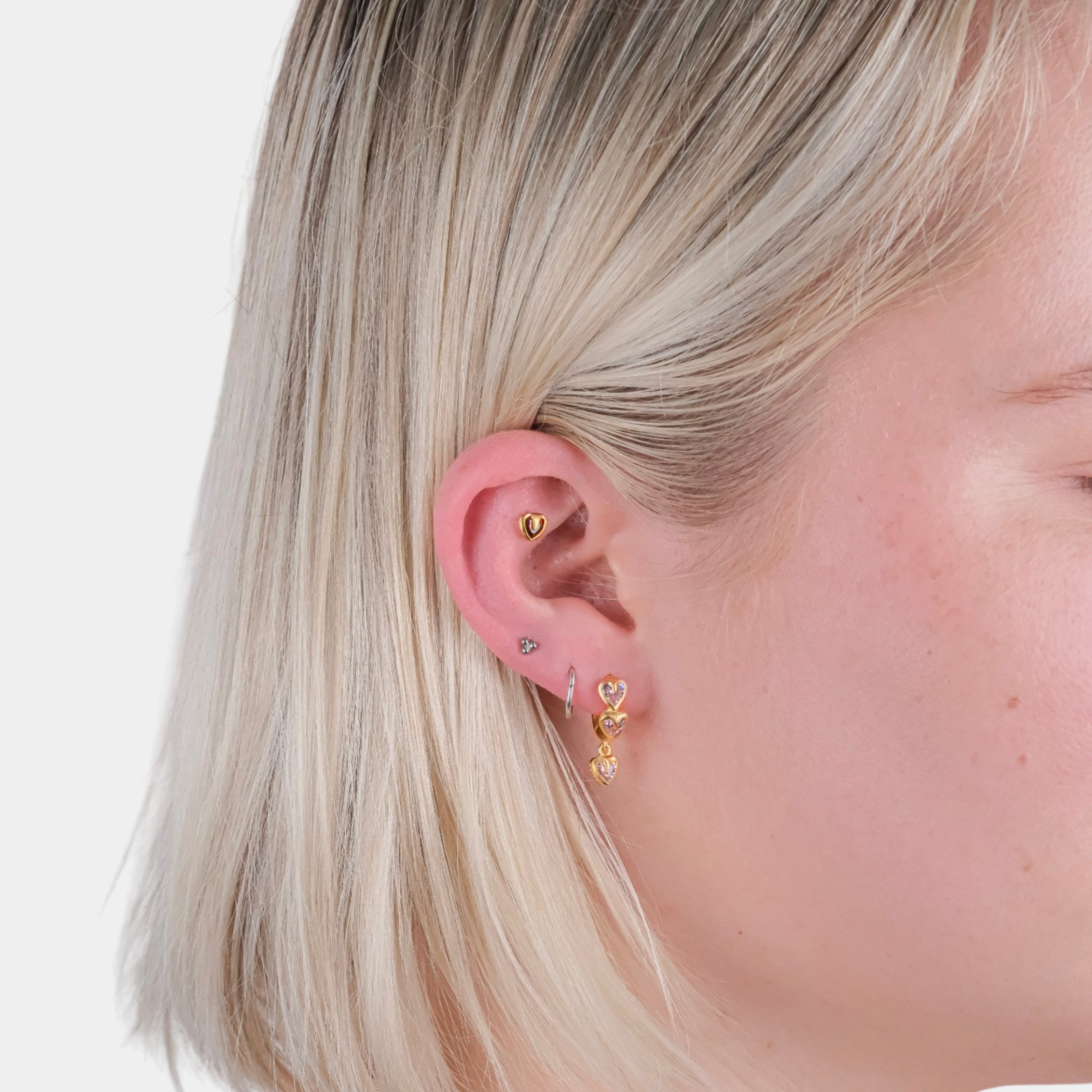 Tiny Heart Flatback Stud