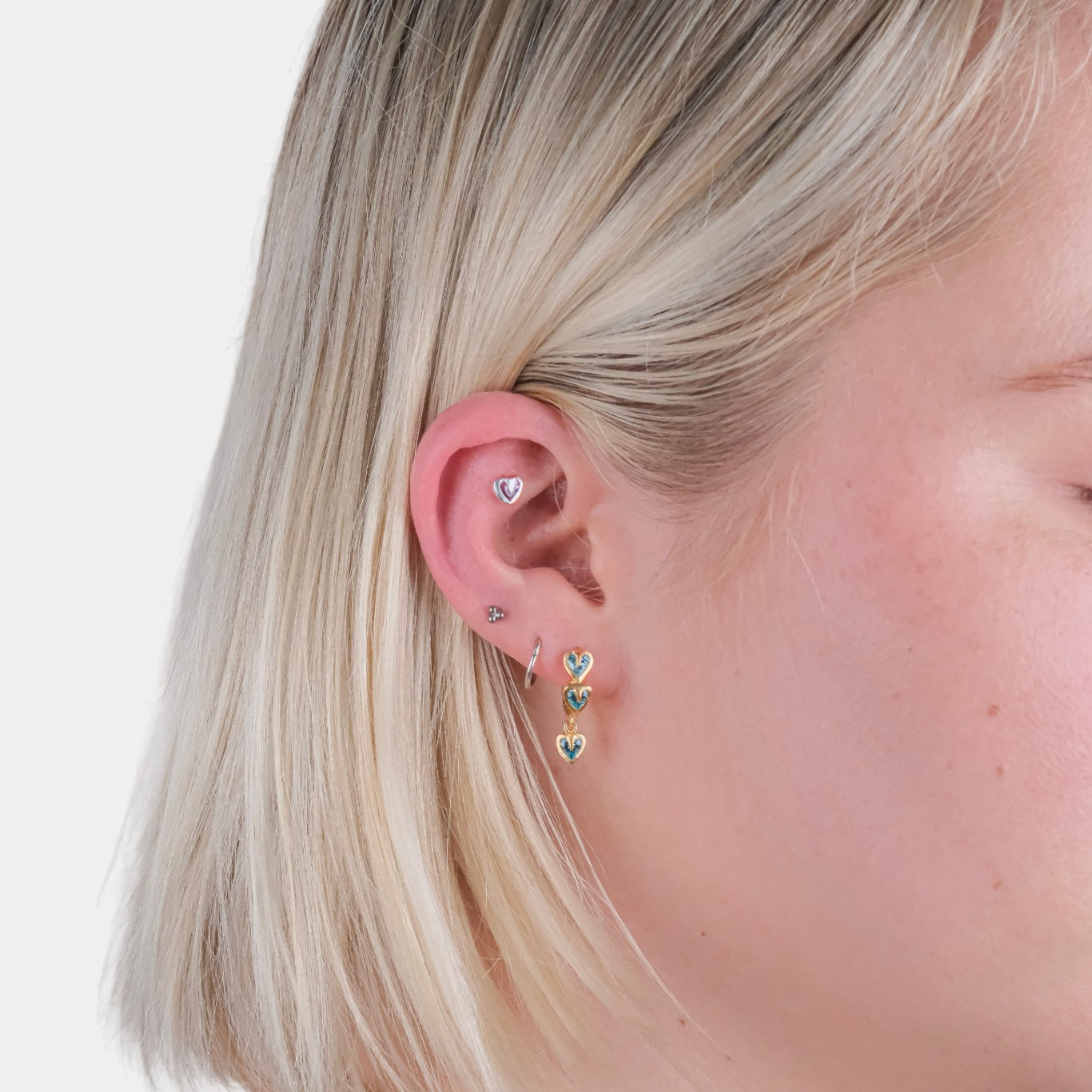 Tiny Heart Flatback Stud