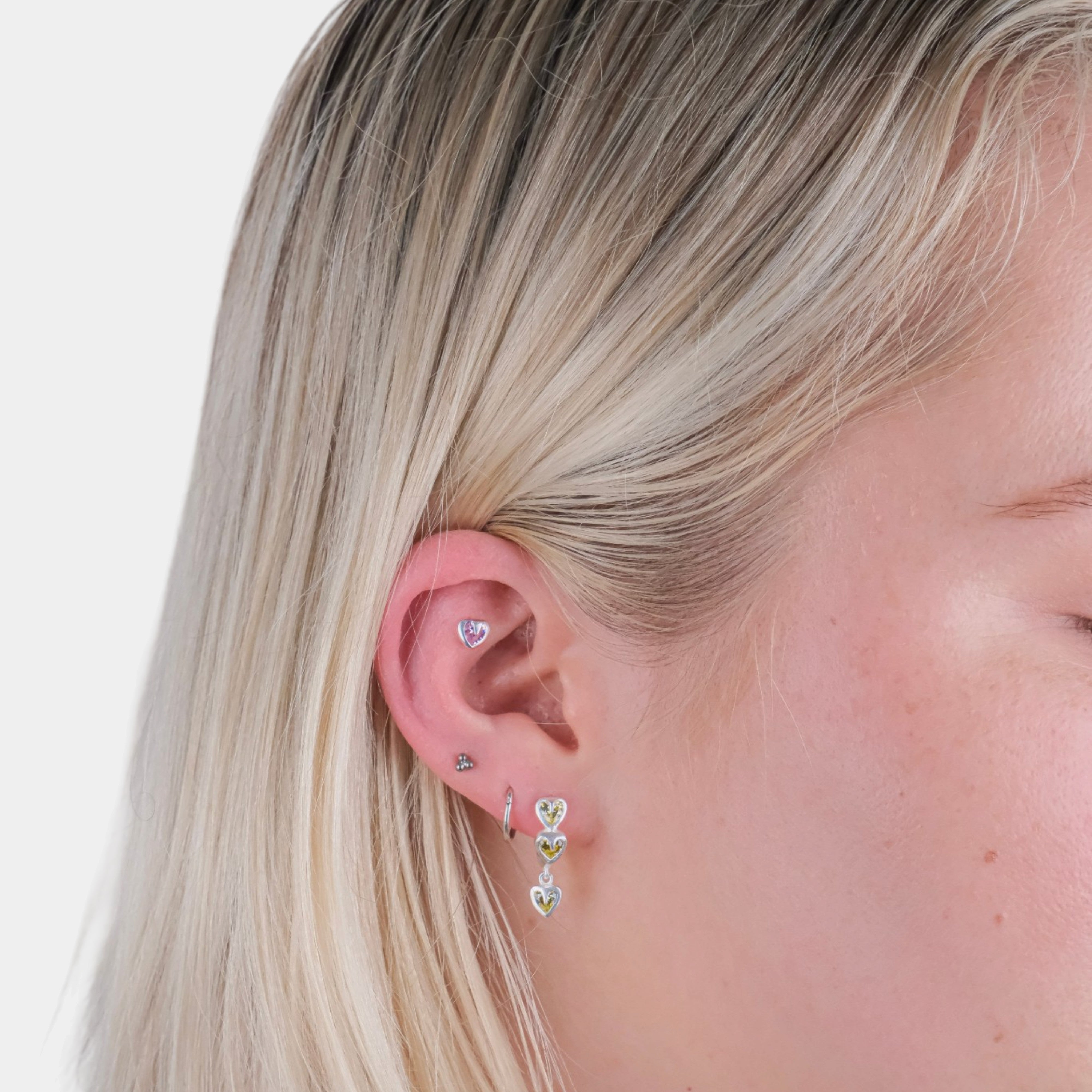 Tiny Heart Flatback Stud