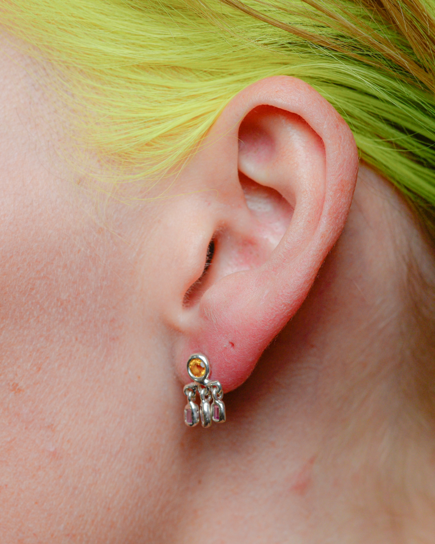 Jellyfish Sapphire Dangle Earrings