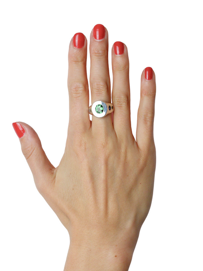 Green Eye Signet Ring