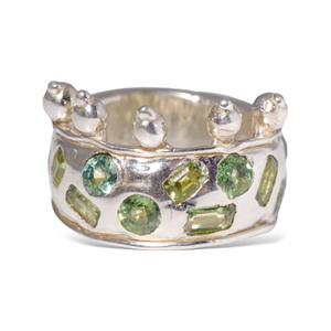 Bejewelled Crown Scatter Ring