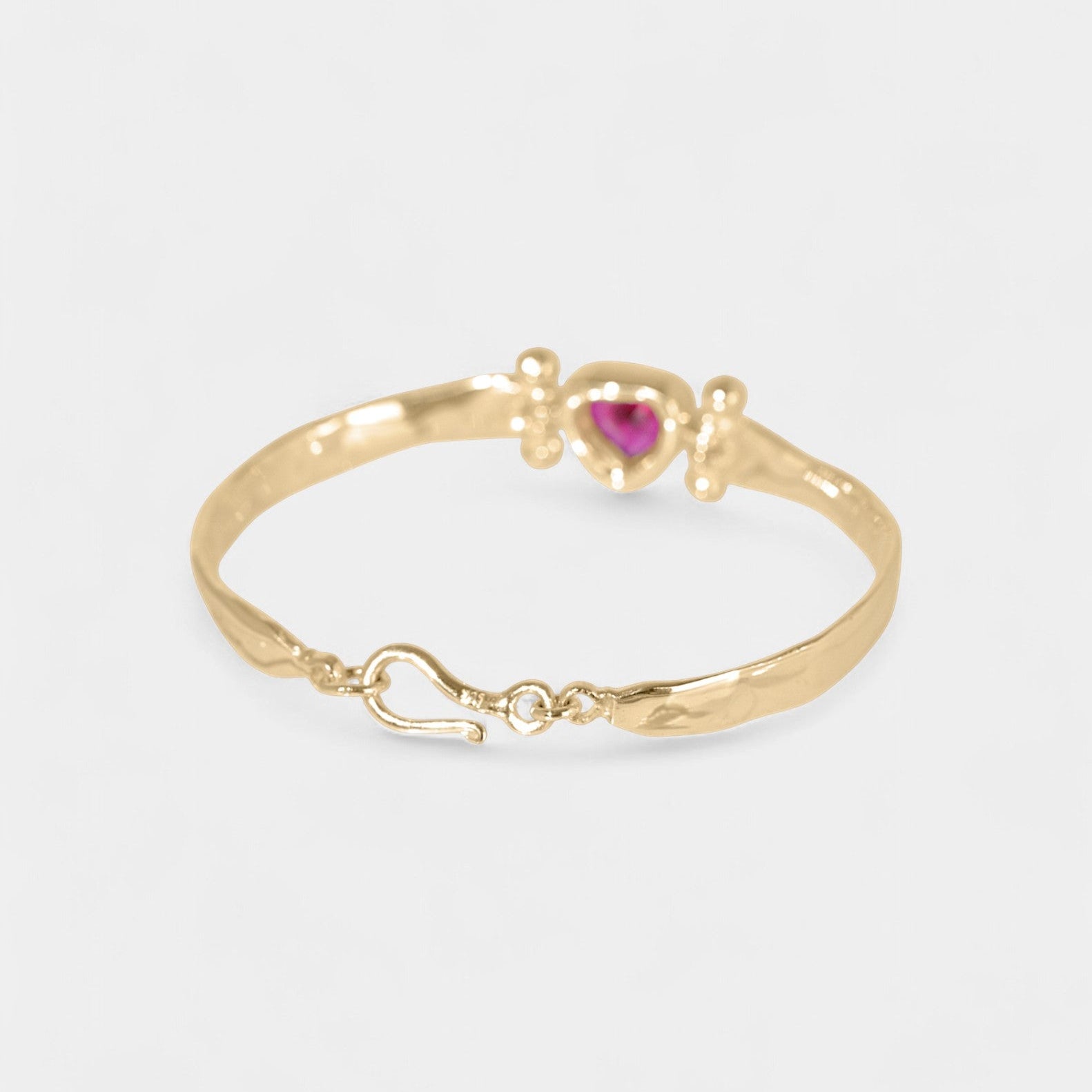Ruby Heart Bangle