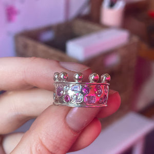 Blobby Crown Ring Silver