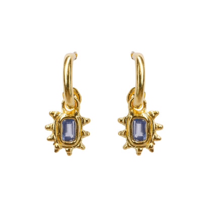 Limited Edition Blue Sapphire Hoop Studs