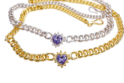 Limited Edition Lilac Chained Heart Necklace