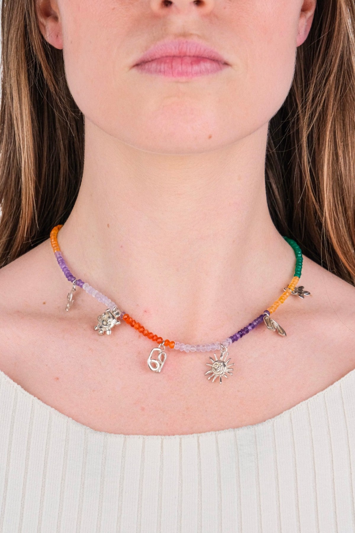 SAMPLE - Beaded Charm Necklace