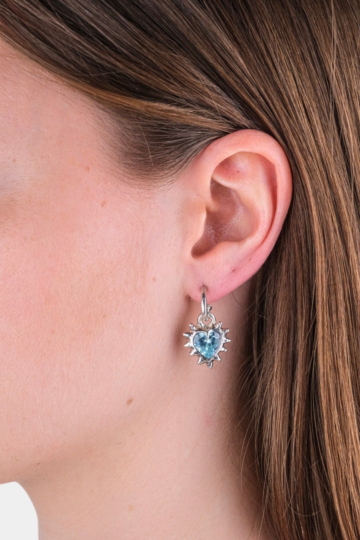 NQR - Singular Aqua Heart Hoop