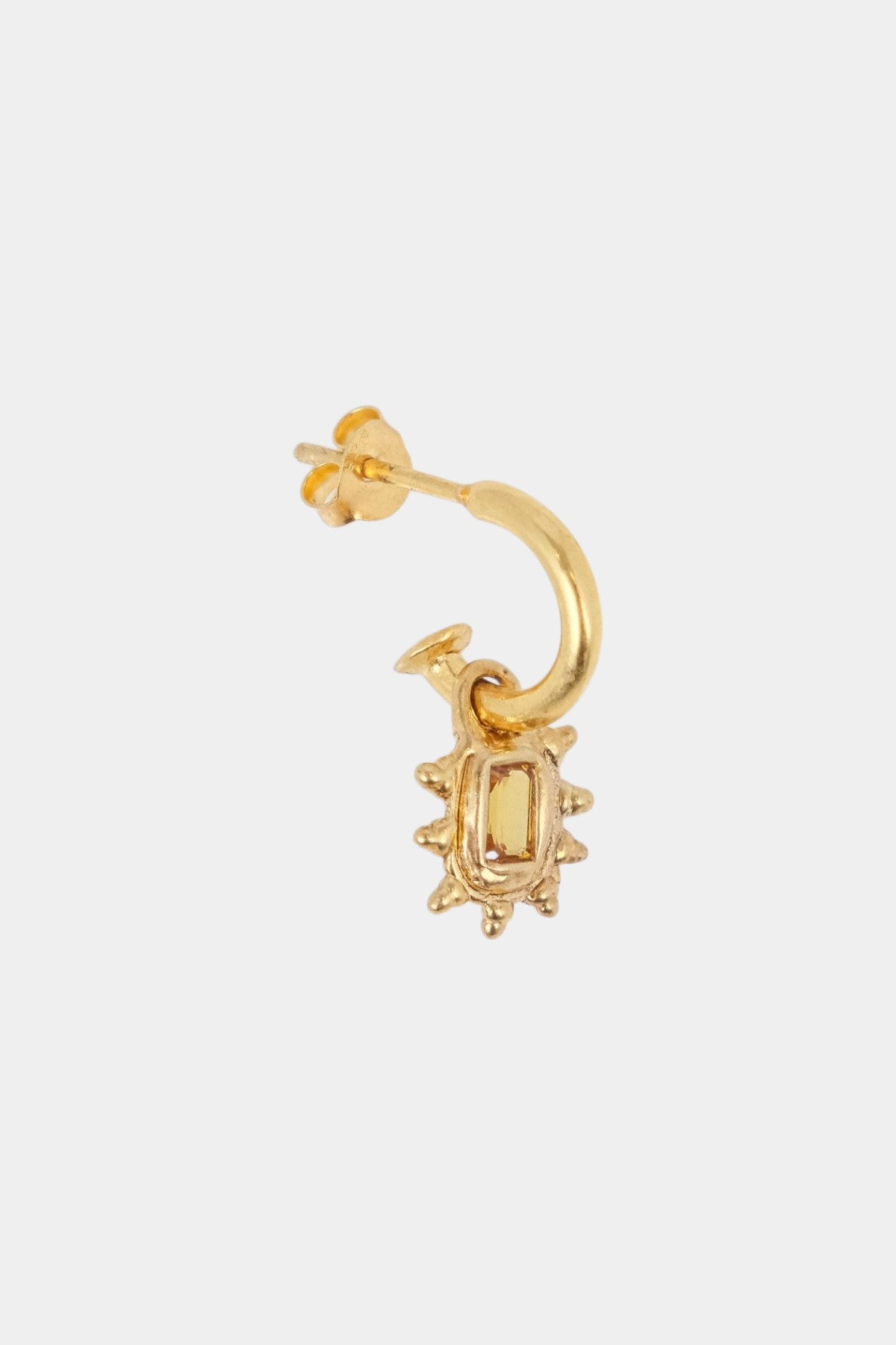 NQR - Singular Yellow Sapphire Hoop Stud
