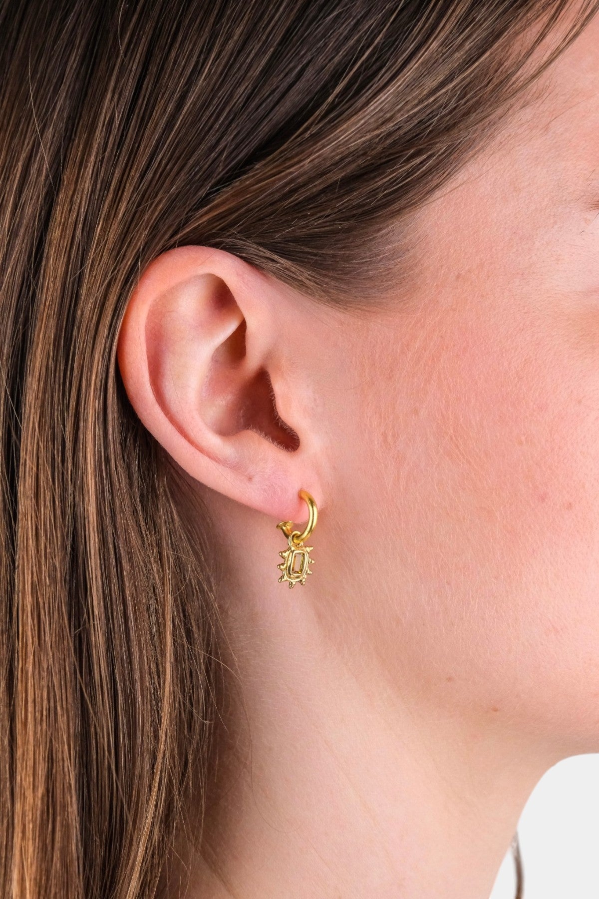 NQR - Singular Yellow Sapphire Hoop Stud