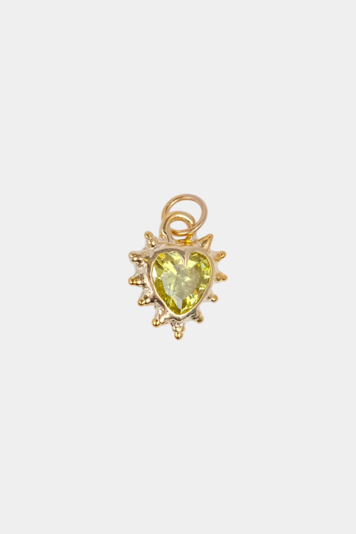 NQR - Gold Vermeil Green Heart Pendant