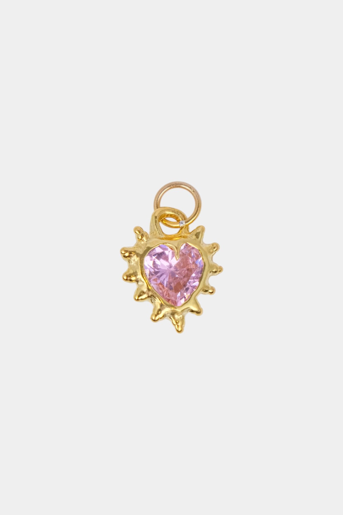 NQR - Gold Vermeil Pink Heart Pendant