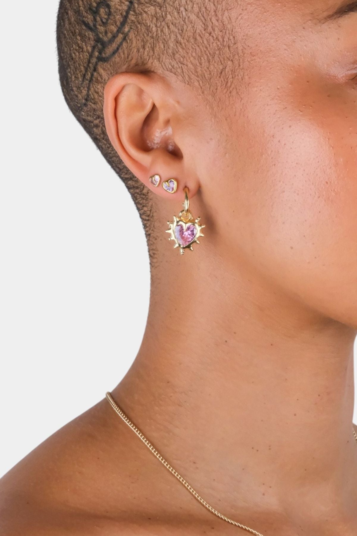 NQR - Gold Vermeil Pink Heart Pendant