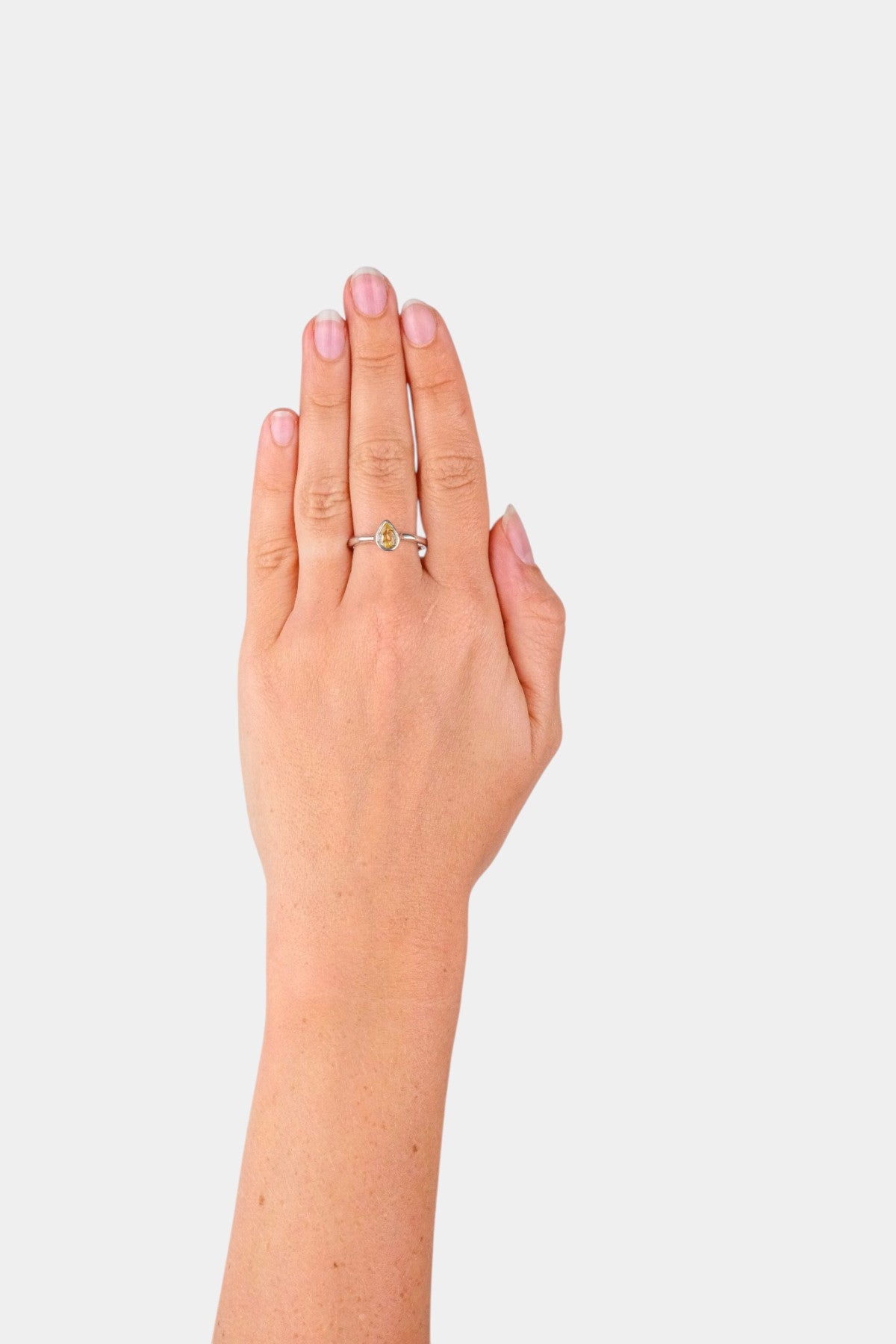 SAMPLE - Sapphire Droplet Ring 2