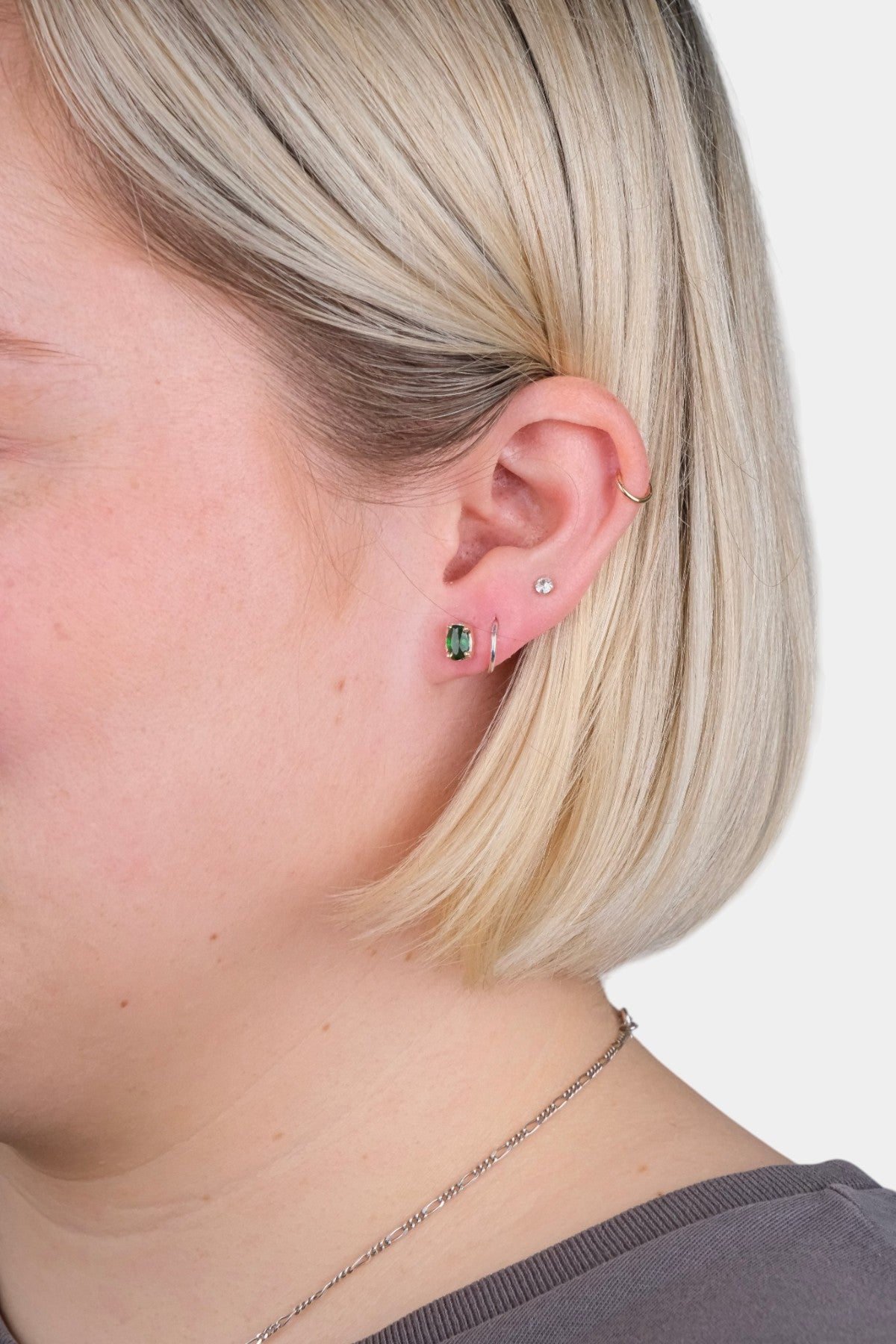 In Solitude Emerald Stud