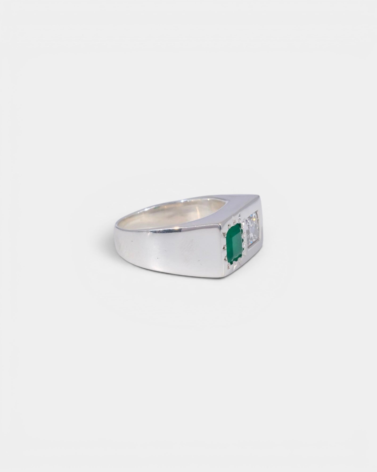Lime Splice Signet Ring