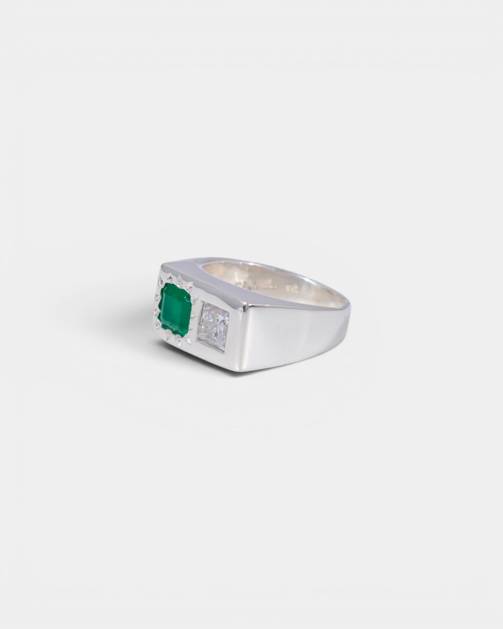 Lime Splice Signet Ring