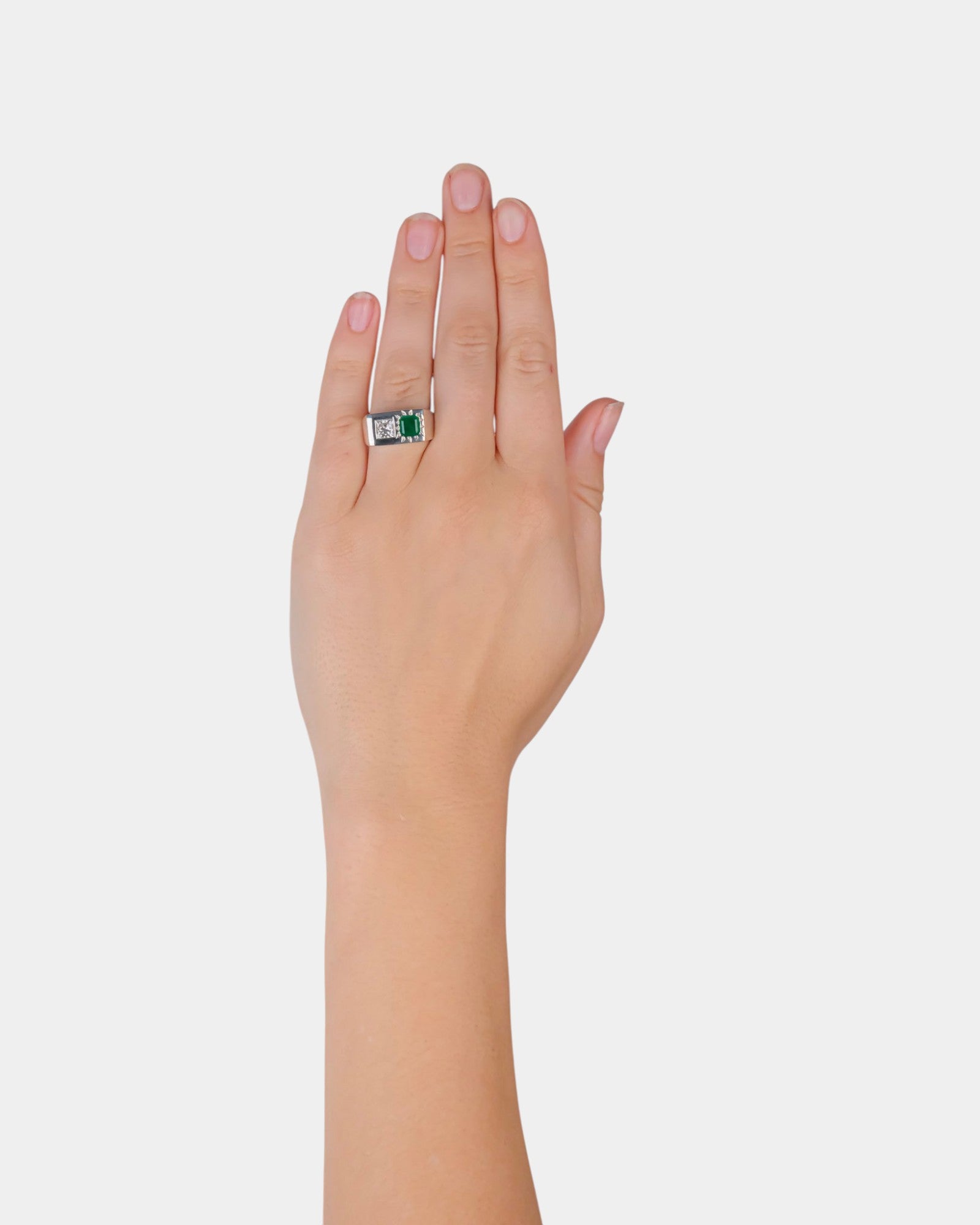 Lime Splice Signet Ring