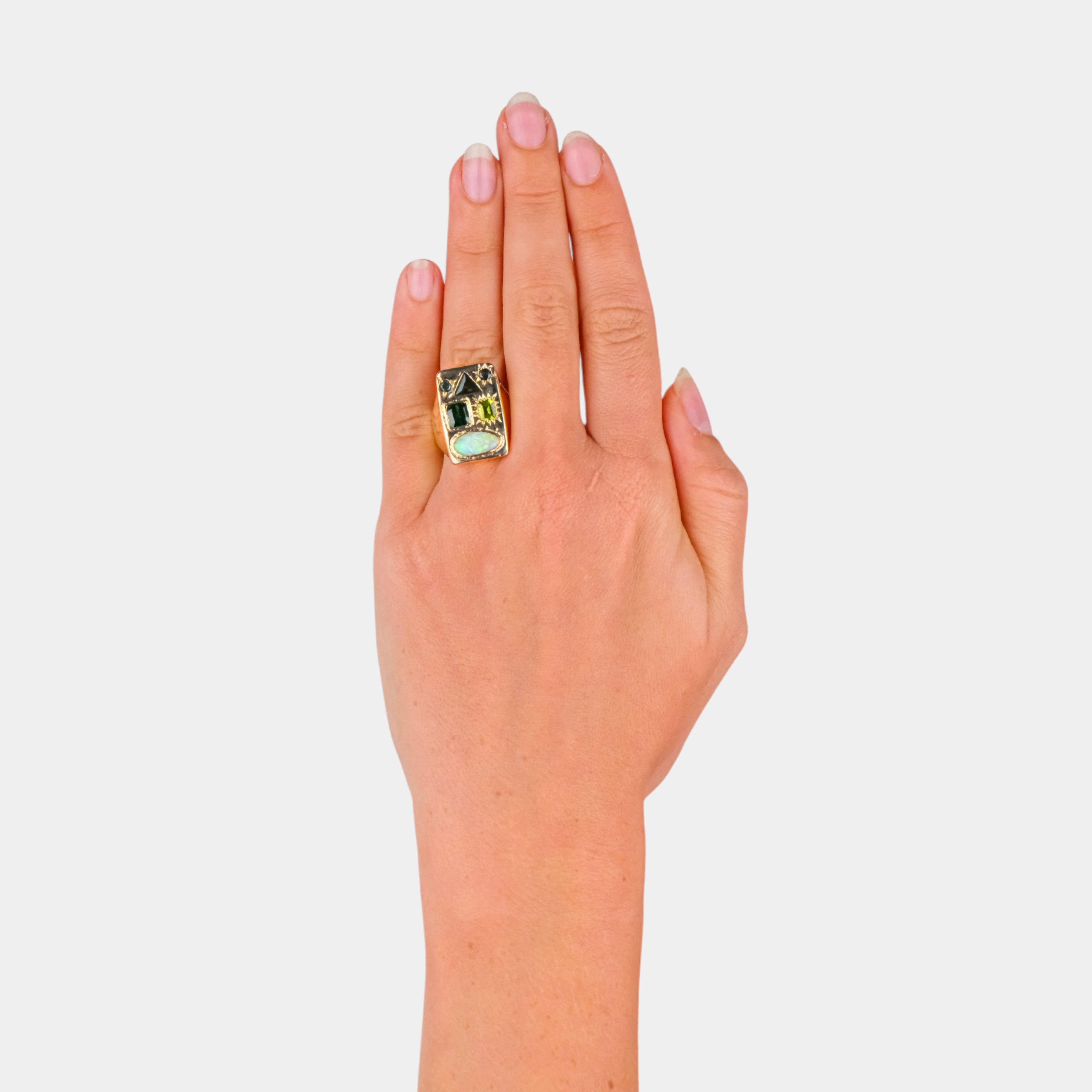 Button Pusher Signet Ring