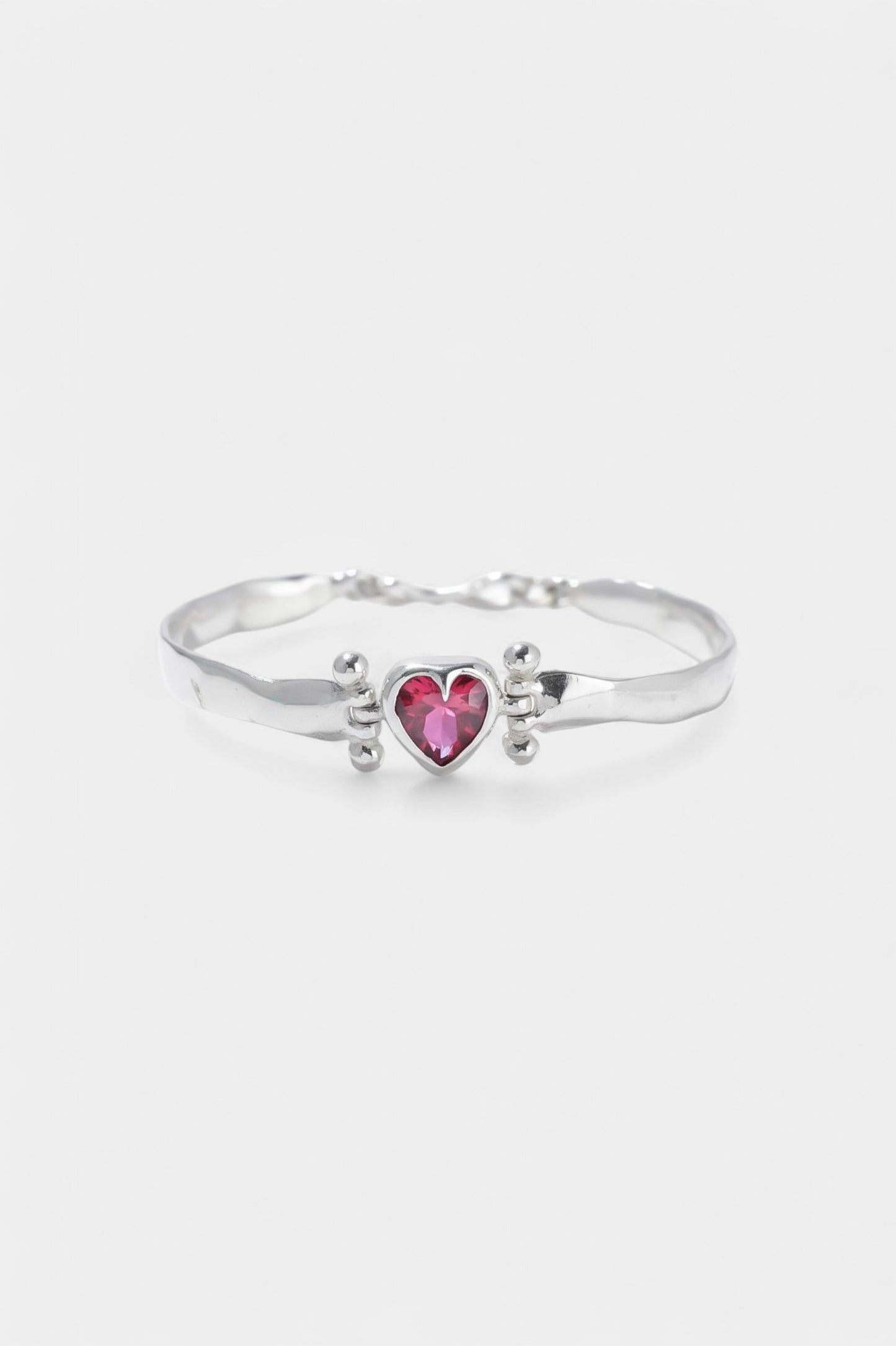 Ruby Heart Bangle
