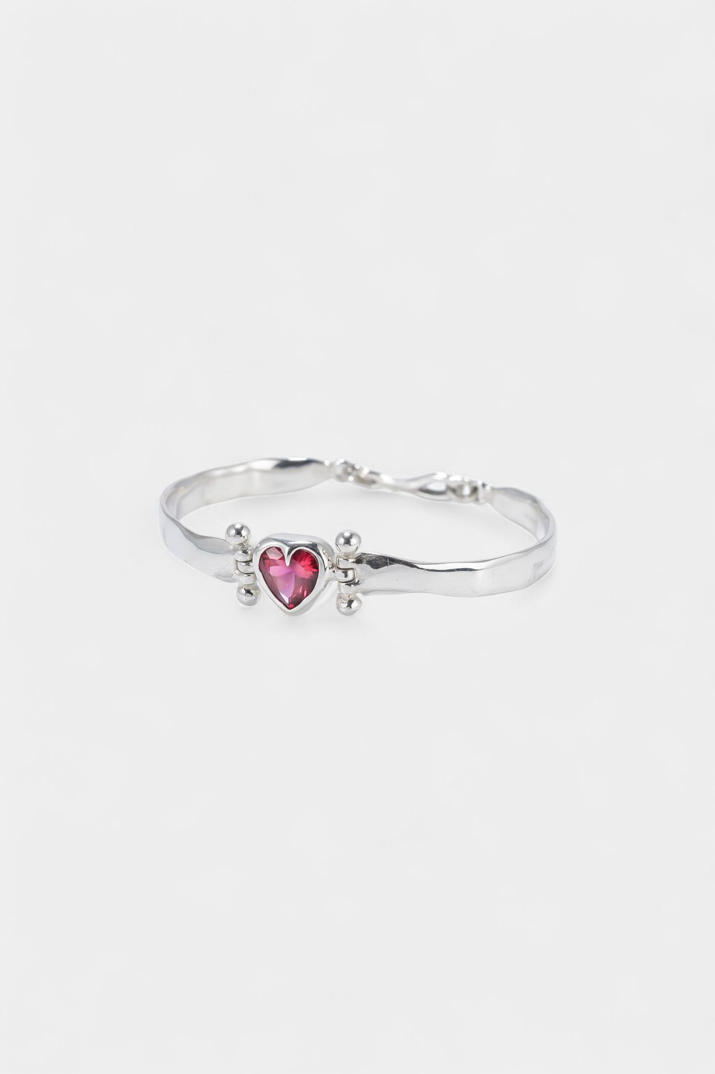 Ruby Heart Bangle