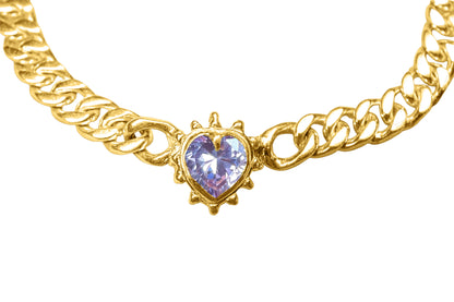 Limited Edition Lilac Chained Heart Necklace