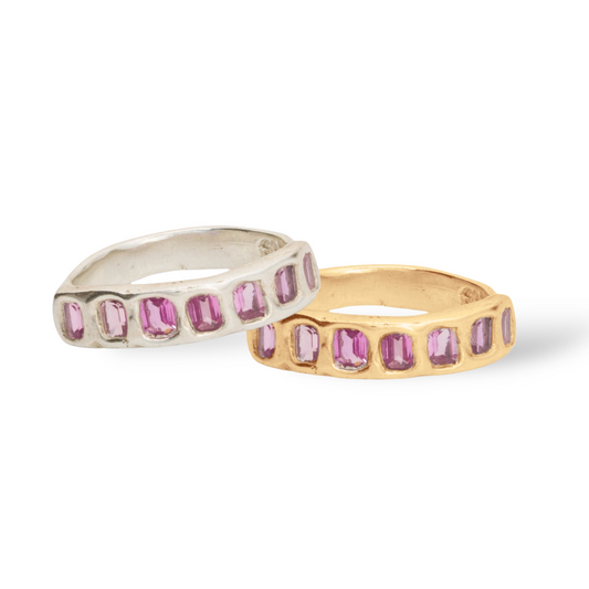 Pink Sapphire Stacker Band