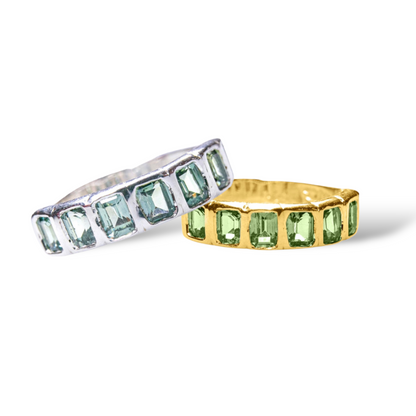 Green Sapphire Stacker Band