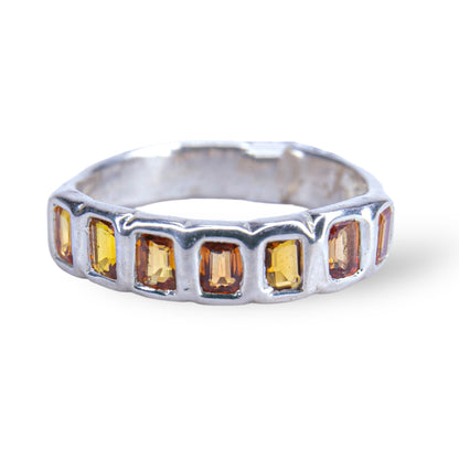 Orange Sapphire Stacker Band