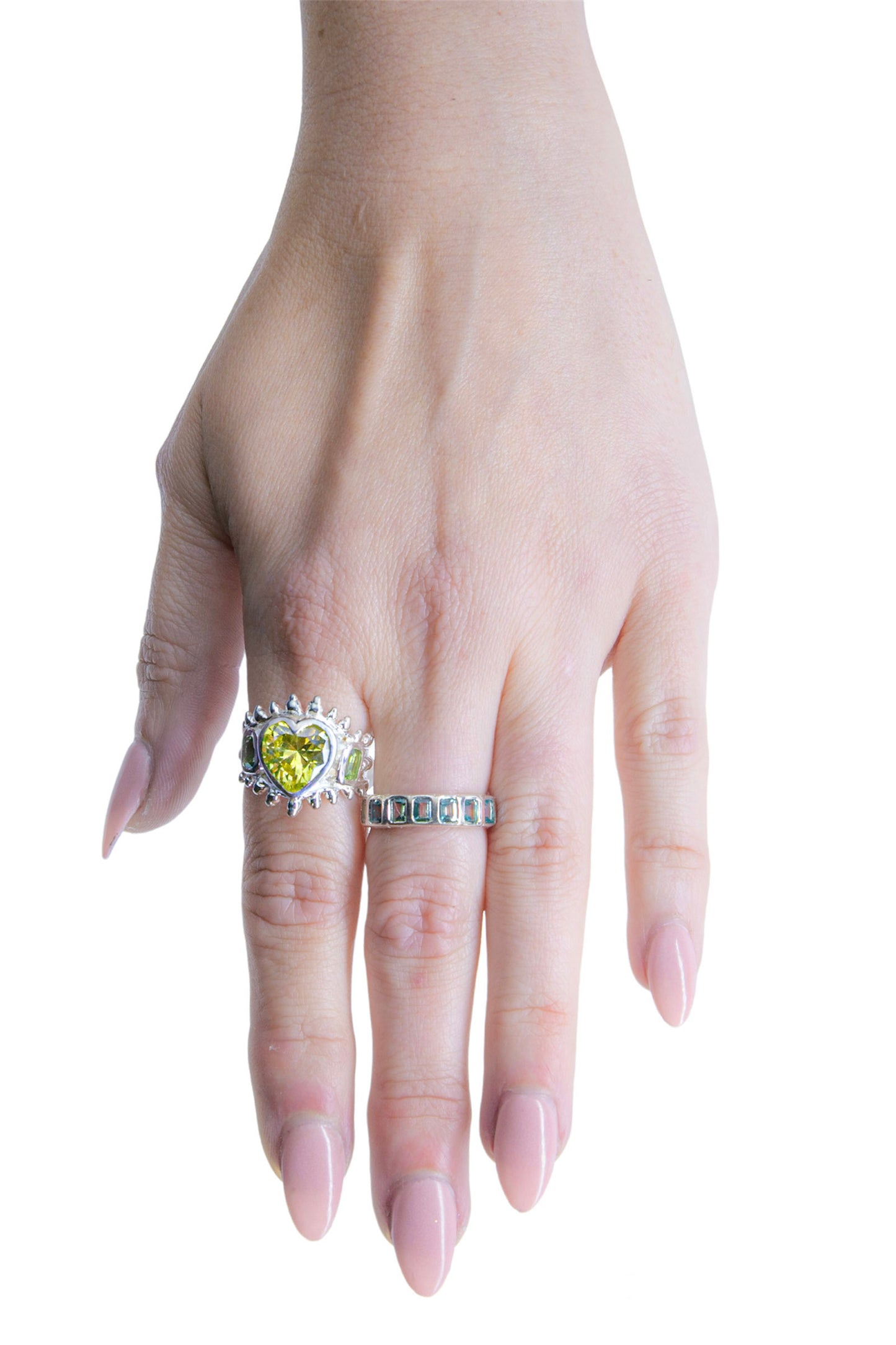 Green Sapphire Stacker Band