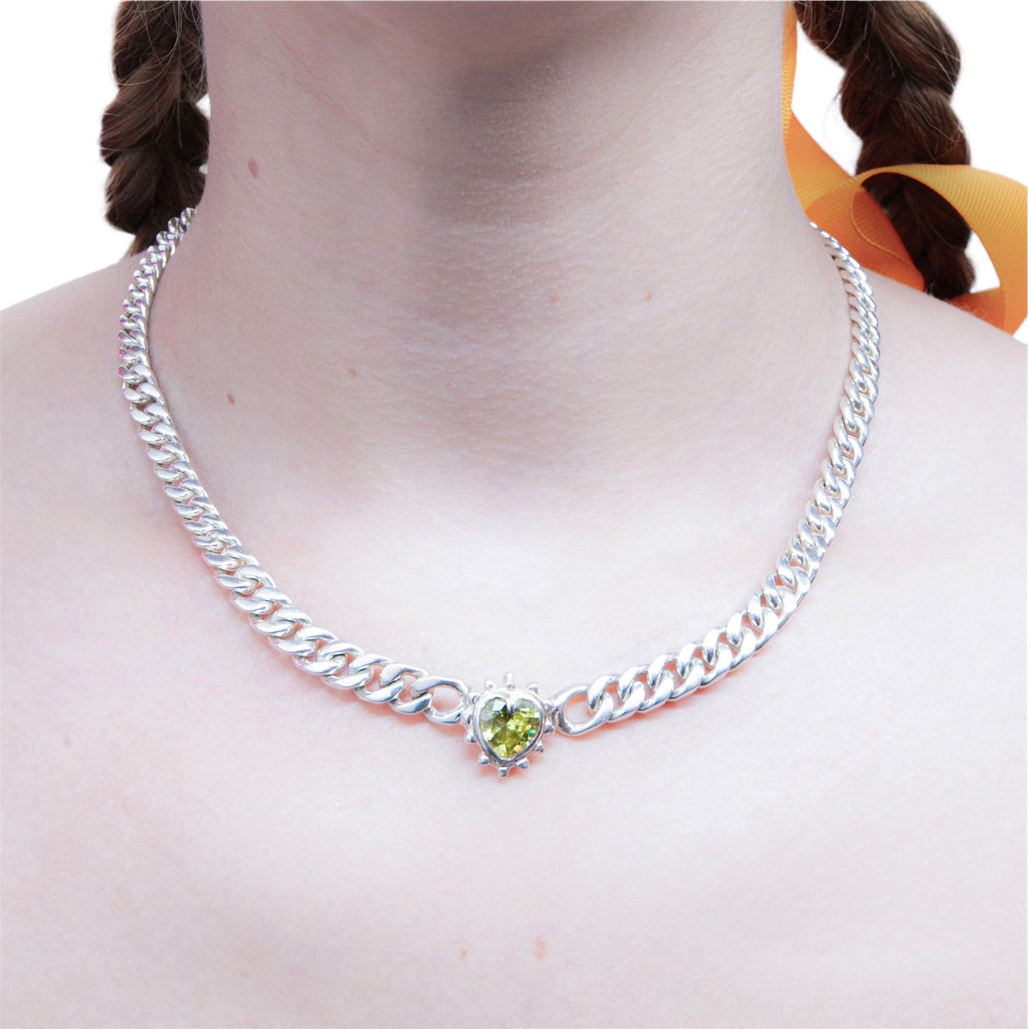 Limited Edition Lime Chained Heart Necklace