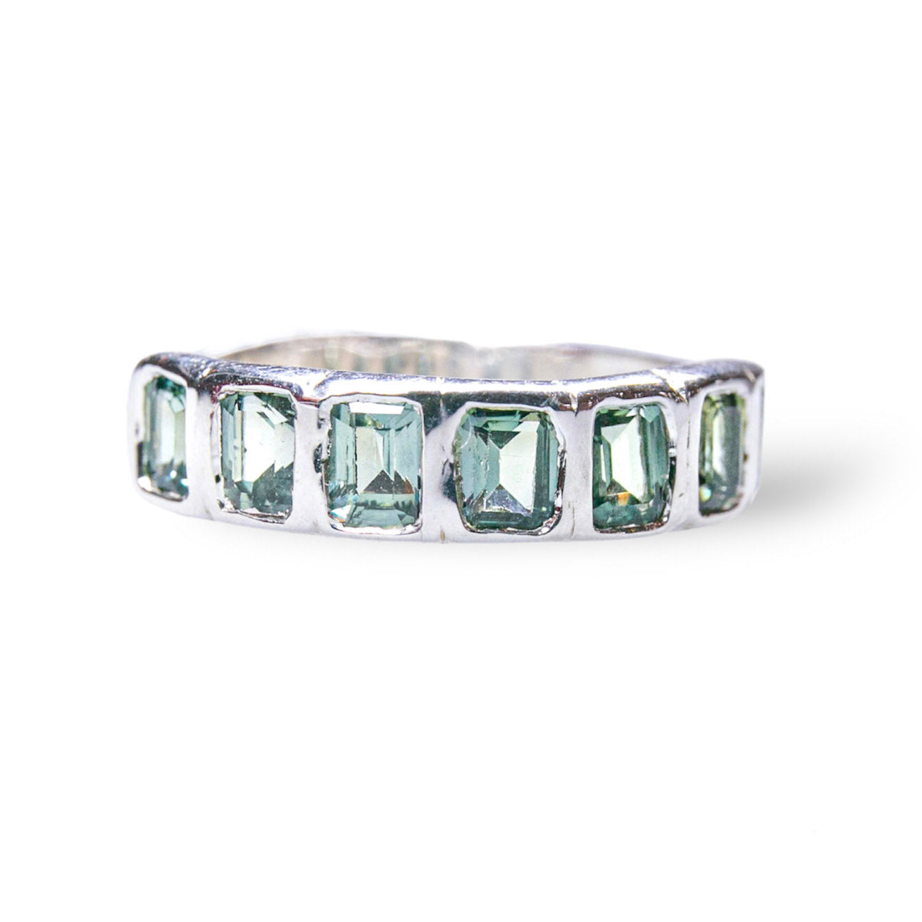 Green Sapphire Stacker Band