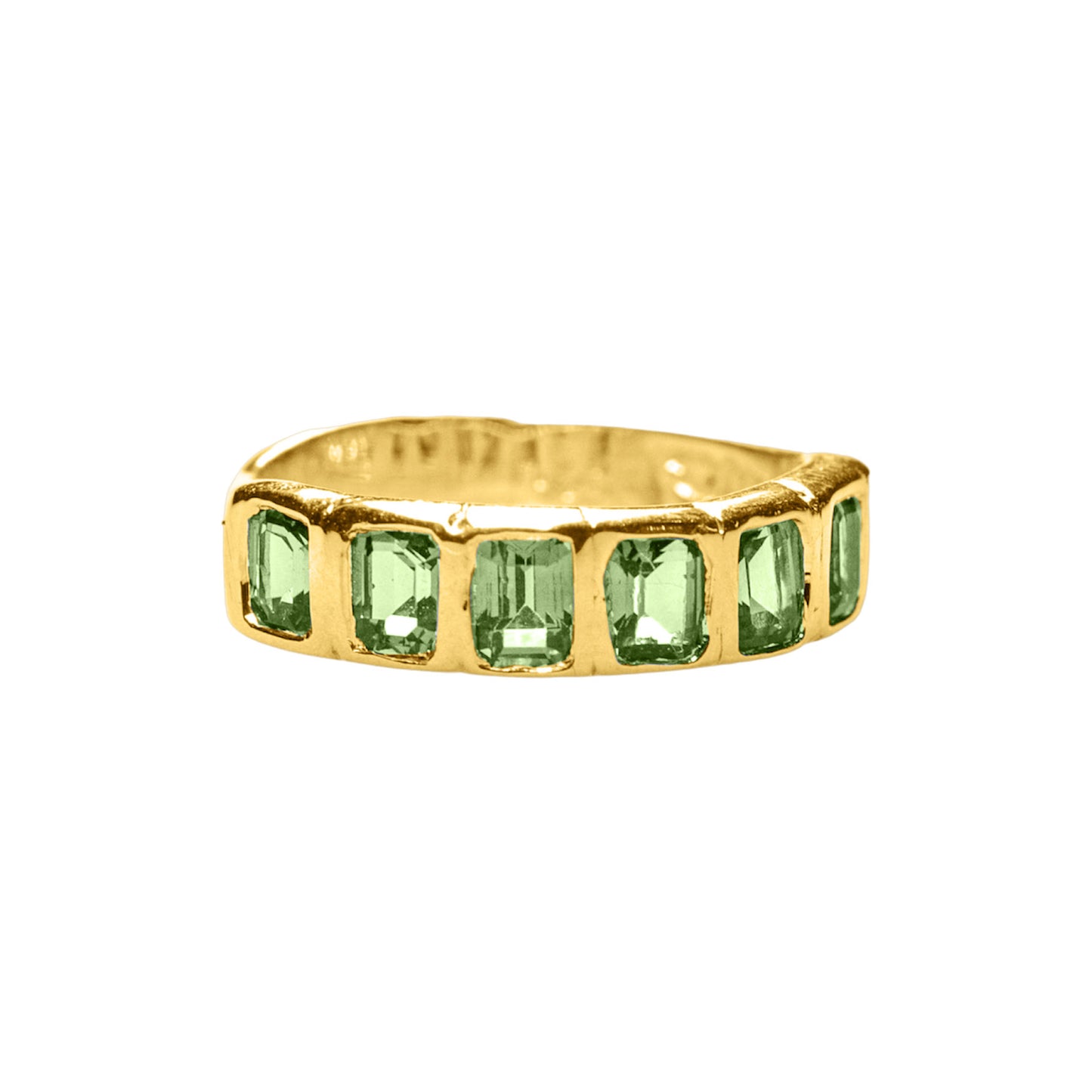 Green Sapphire Stacker Band