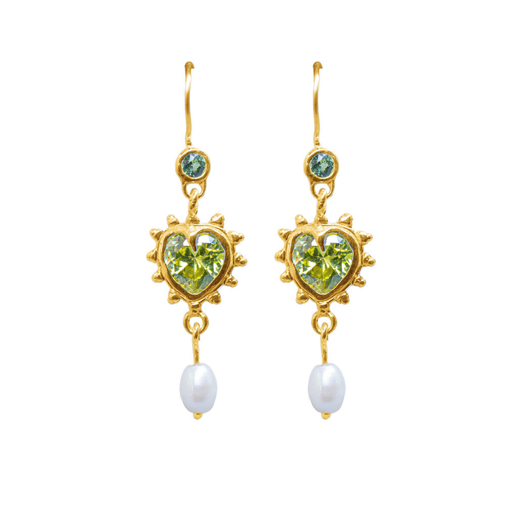 Limited Edition Lime I Love Pearls Earrings