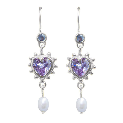 Limited Edition Lilac I Love Pearls Earrings