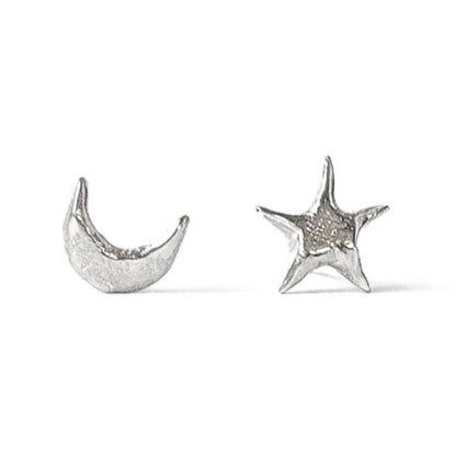 Star Moon Studs